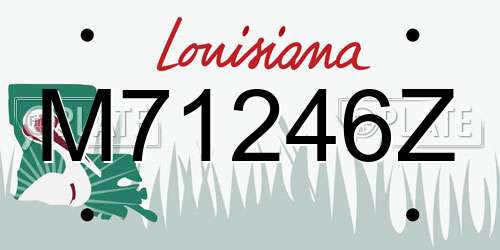 M71246Z Louisiana License Plate