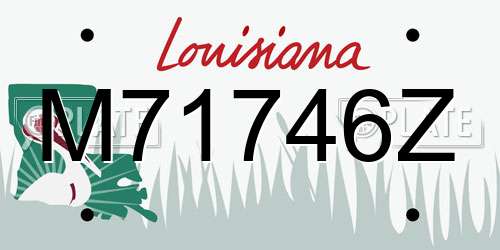 M71746Z Louisiana License Plate
