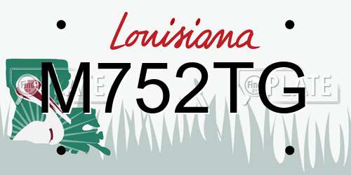 M752TG Louisiana License Plate