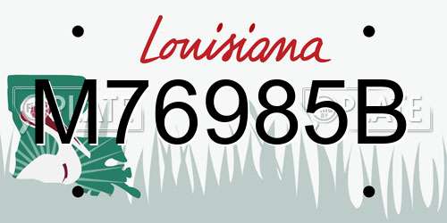 M76985B Louisiana License Plate