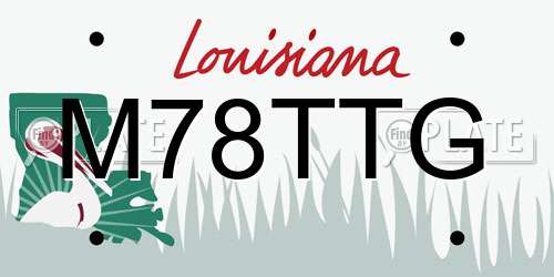 M78TTG Louisiana License Plate
