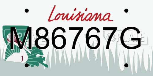 M86767G Louisiana License Plate