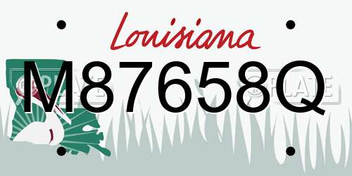 M87658Q Louisiana License Plate
