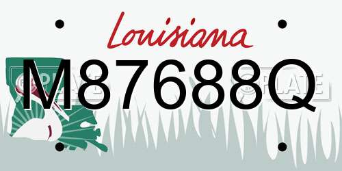 M87688Q Louisiana License Plate