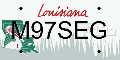 M97SEG Louisiana License Plate