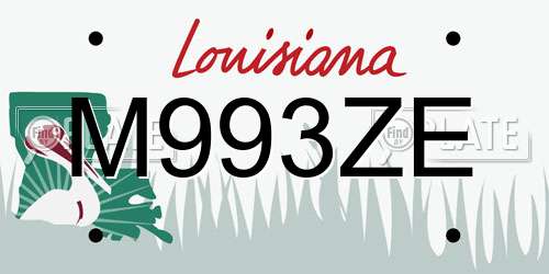 M993ZE Louisiana License Plate