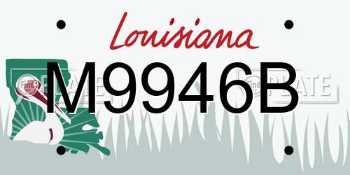 M9946B Louisiana License Plate