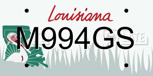 M994GS Louisiana License Plate