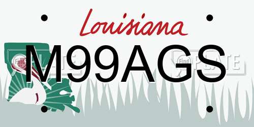 M99AGS Louisiana License Plate