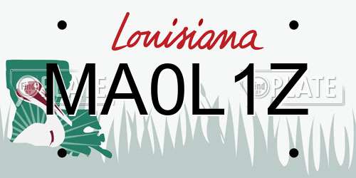 MA0L1Z Louisiana License Plate