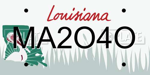 MA2O4O Louisiana License Plate