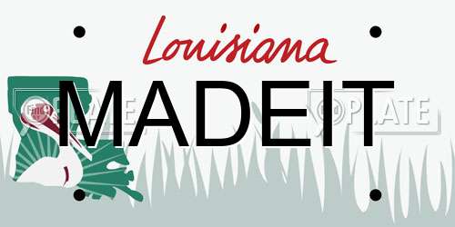 MADEIT Louisiana License Plate
