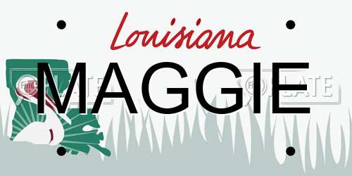 MAGGIE Louisiana License Plate