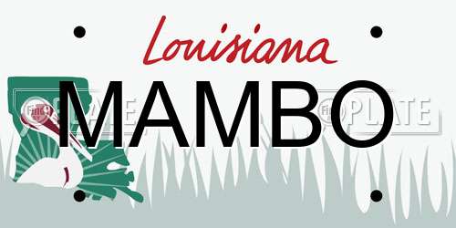 MAMBO Louisiana License Plate