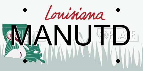 MANUTD Louisiana License Plate