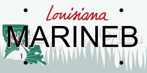 MARINEB Louisiana License Plate