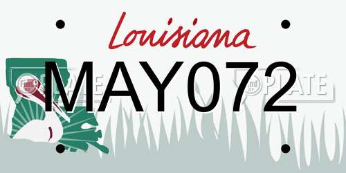 MAY072 Louisiana License Plate