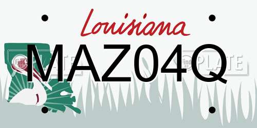 MAZ04Q Louisiana License Plate