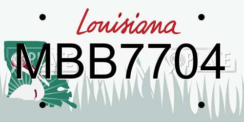 MBB7704 Louisiana License Plate