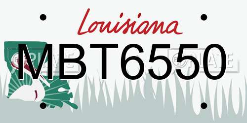 MBT6550 Louisiana License Plate