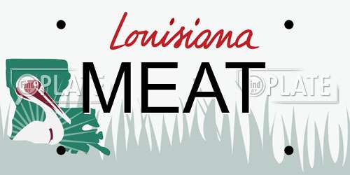 MEAT Louisiana License Plate