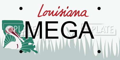 MEGA Louisiana License Plate