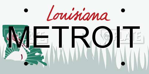 METROIT Louisiana License Plate