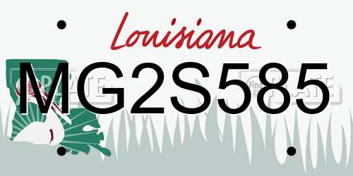 MG2S585 Louisiana License Plate