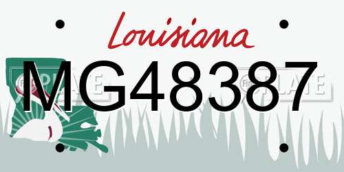 MG48387 Louisiana License Plate
