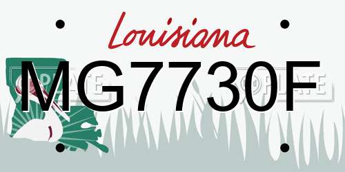 MG7730F Louisiana License Plate