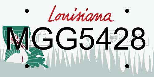 MGG5428 Louisiana License Plate