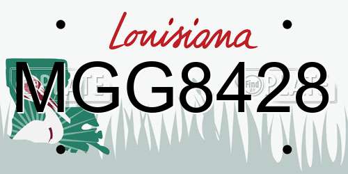 MGG8428 Louisiana License Plate
