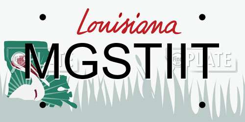 MGSTIIT Louisiana License Plate