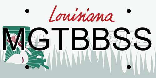MGTBBSS Louisiana License Plate