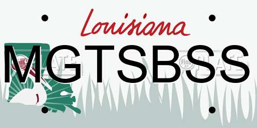 MGTSBSS Louisiana License Plate