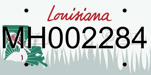 MH002284 Louisiana License Plate