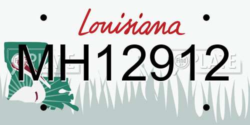 MH12912 Louisiana License Plate