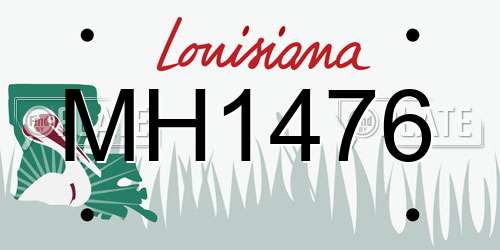 MH1476 Louisiana License Plate