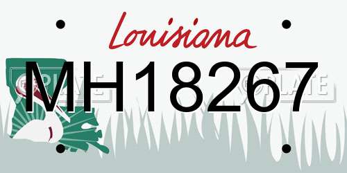 MH18267 Louisiana License Plate