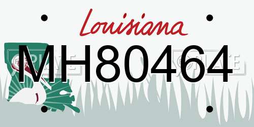 MH80464 Louisiana License Plate