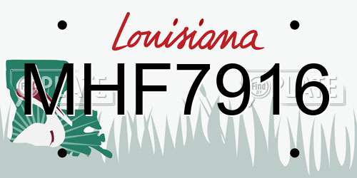 MHF7916 Louisiana License Plate