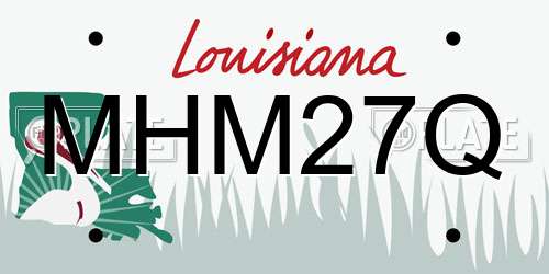 MHM27Q Louisiana License Plate