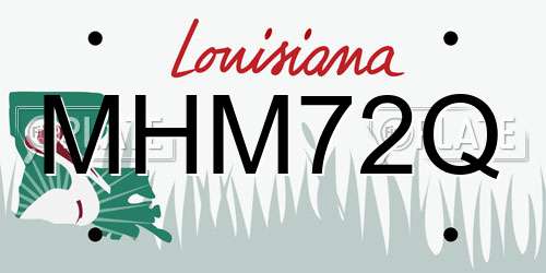 MHM72Q Louisiana License Plate