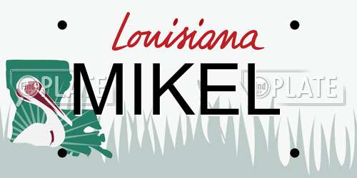 MIKEL Louisiana License Plate
