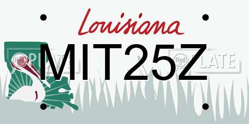 MIT25Z Louisiana License Plate