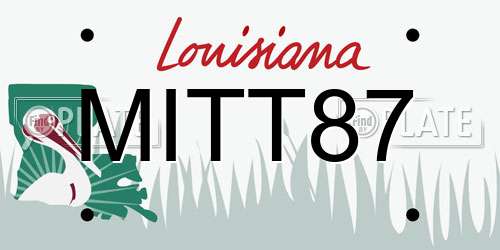 MITT87 Louisiana License Plate