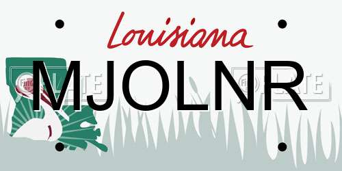 MJOLNR Louisiana License Plate