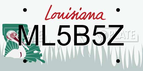 ML5B5Z Louisiana License Plate