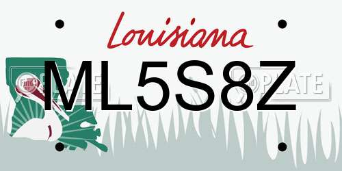 ML5S8Z Louisiana License Plate