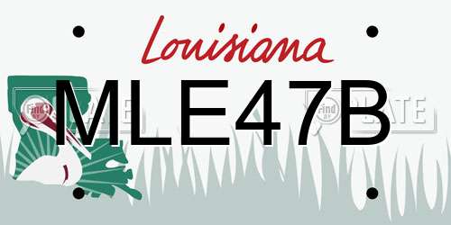 MLE47B Louisiana License Plate